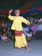 Thailand: A Shan (Tai Yai) girl dances on the eve of the Poy Sang Long Festival, Wat Pa Pao (Shan temple), Chiang Mai, northern Thailand
